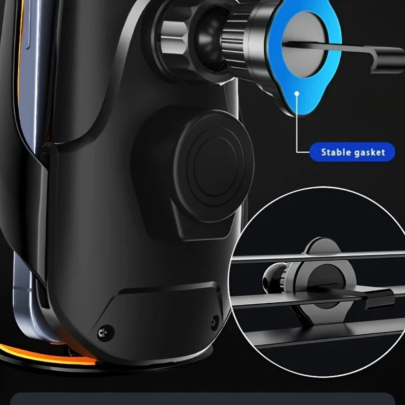 Ccem Ribbons™ Y10 Pro-Series – 15W Fast Wireless Car Charger & Auto-Clamping Phone Mount