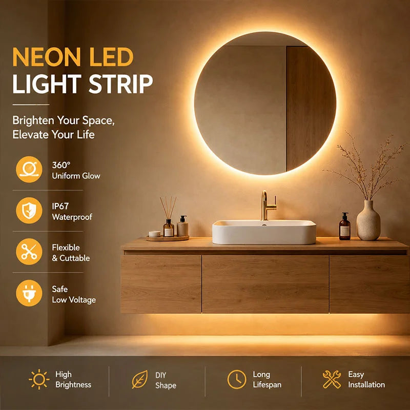 COB LED Strip 5V USB Touch Control Dimmer Dotless Linear Light Tape Self Adhesive For Wardrobe Mirror Home DIY Decor Lighting