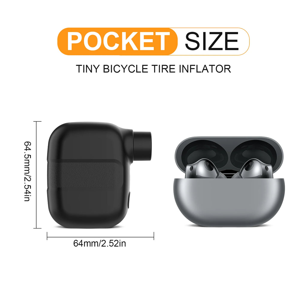 Portable Electric Bike Pump – 100PSI Rechargeable Inflator with Type-C, Compatible with Schrader & Presta Valves